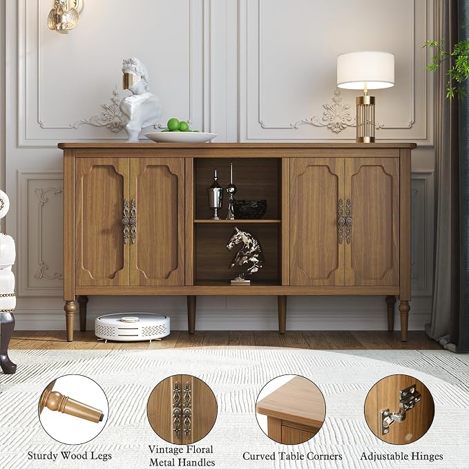 Vintage Buffet Sideboard Cabinet - Image 3