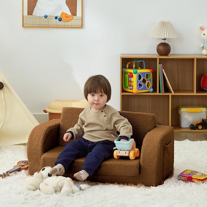 Toddler Couch, 2-in-1 Toddler Chairs Comfy 1-3 Years Old, Toddler Chair - Image 2