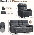 HAOMARKETS 3-Piece Recliner Sofa Set - Image 2