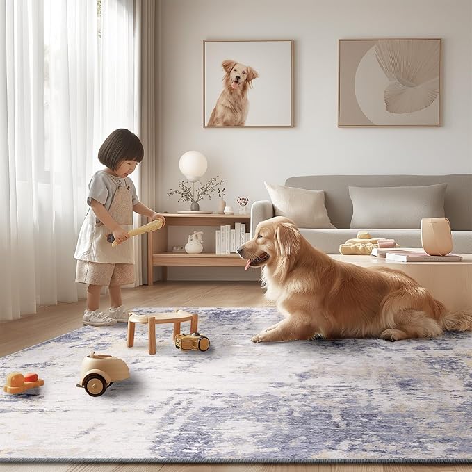 RELEANY Washable 7'x9' Abstract Area Rug - Image 6