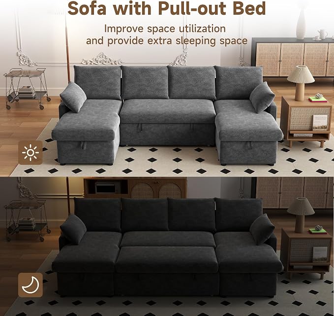 Sofa Bed, Apartment and Hotel, Dark Gray - Image 3