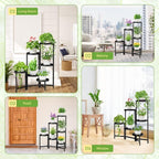iDavosic.ly Plant Stand Indoor Outdoor, 6 Tier Corner Metal Flower Display - Image 4