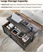 OKD 48" Farmhouse Lift Top Coffee Table - Image 4