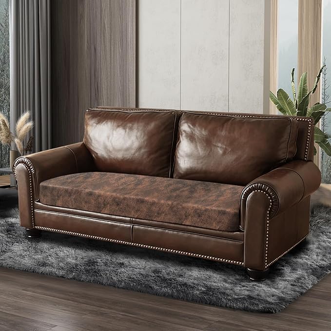 ANARACHON Leather Look Couch Cushion Covers Sofa Seat Slipcovers Sets Couches - Image 2