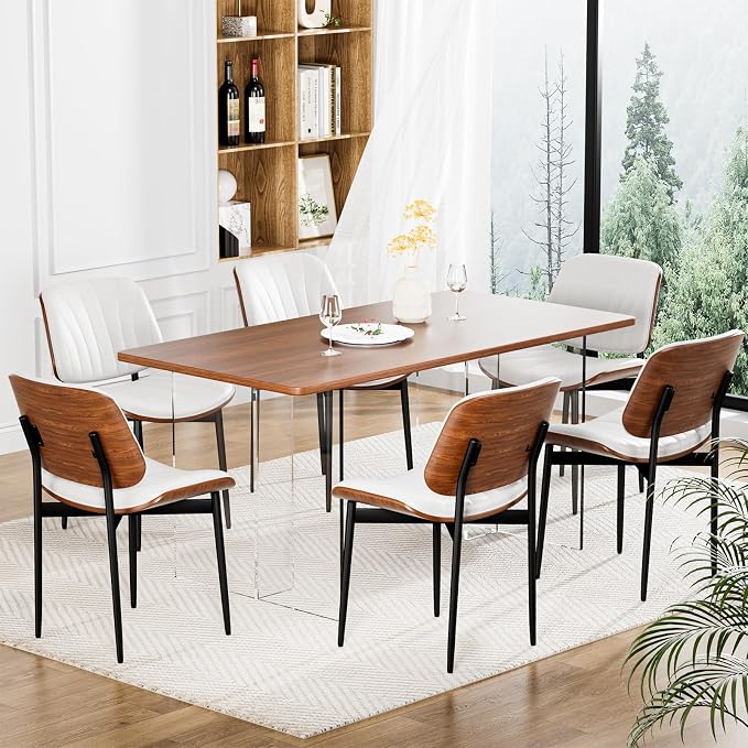 YaFiti Dining Chairs Set of 8, Dining Room and Kitchen Chairs, Mid Century - Image 3