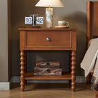 AMERLIFE 24" Wooden Nightstand, Vintage Bedside Table by AMERLIFE