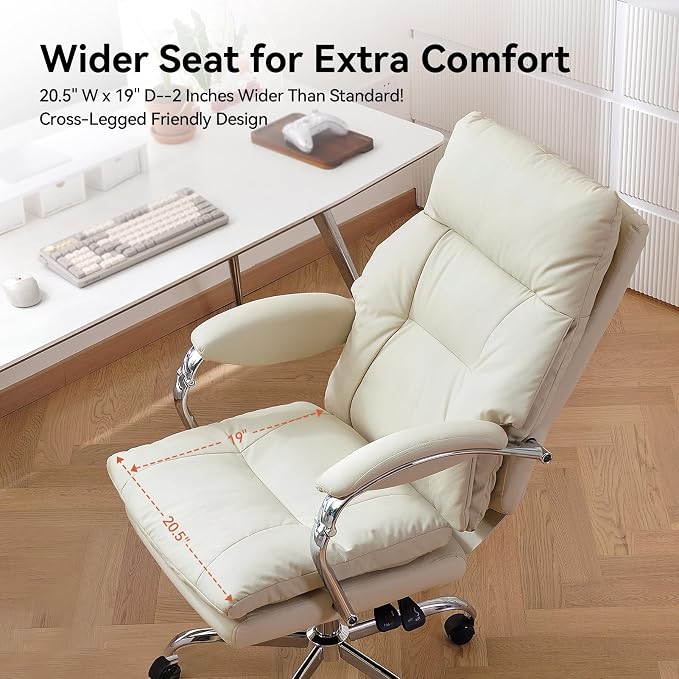 LEAGOO Office Chair with Foot Rest, Ergonomic Executive Office Chair with Arms - Image 6