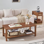 Lerliuo Boho Coffee Tables for Living Room, Rattan Center Table - Image 6
