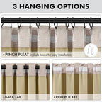 MIULEE 100% Blackout Linen Curtains - Image 5