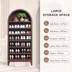 IFGET 71" Tall Arched Bookshelf, 7 Tiers Arch Bookcase - Image 4