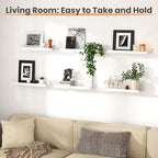 upsimples Floating Shelves for Wall, Wall Shelves for Decor Storage Set of 6 - Image 4