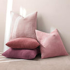 MIULEE Soft Corduroy Decorative Throw Pillow Covers Purple Pink 18x18 | Set of 4 - Image 7