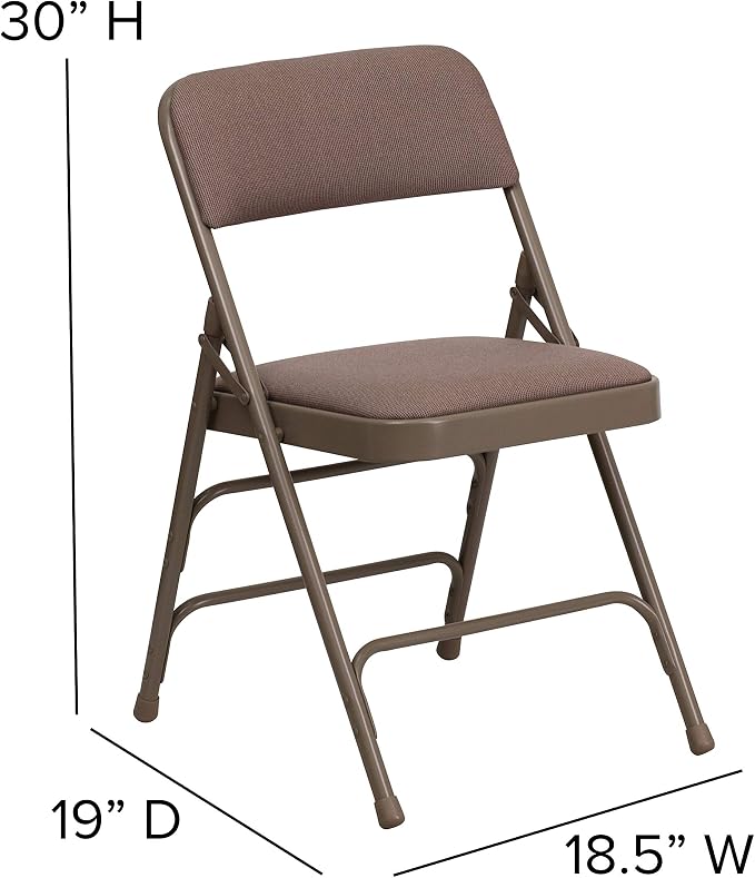 Flash Furniture 4 Pack HERCULES Series Curved Triple Braced & Double Hinged - Image 3