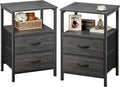 Huuger Night Stand Set of 2, Nightstand by Huuger
