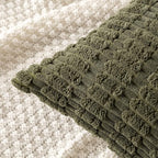 MIULEE Corduroy Decorative Throw Pillow Covers 16x16 Olive Green Pack of 2 | - Image 5