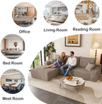95" Cloud Sectional Couch with L-Shape Chaise, Modular Comfy Sofa Chaise Longue - Image 7