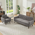 Tbfit Mid Century Modern Sofa Couch, Standard Sofa & Accent Chair | linen fabric by TBfit