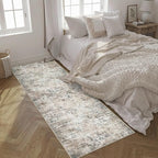 2.6x8 Washable Runner Rug：Modern Abstract Kitchen Soft Carpet Brown | - Image 4