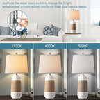 Hamucd White Boho Ceramic Lamps - Image 2