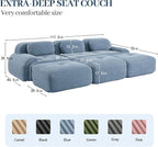 Boneless Sectional Couch, No Assembly Required, 117.3” Modular Cloud Sofa - Image 3