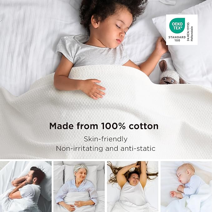 Bedsure GentleSoft 100% Cotton Blanket Twin XL Size - Image 2
