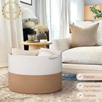 INDRESSME 115L Extra Large Jute Rope Basket, Blanket Basket Home Decor Baby - Image 7