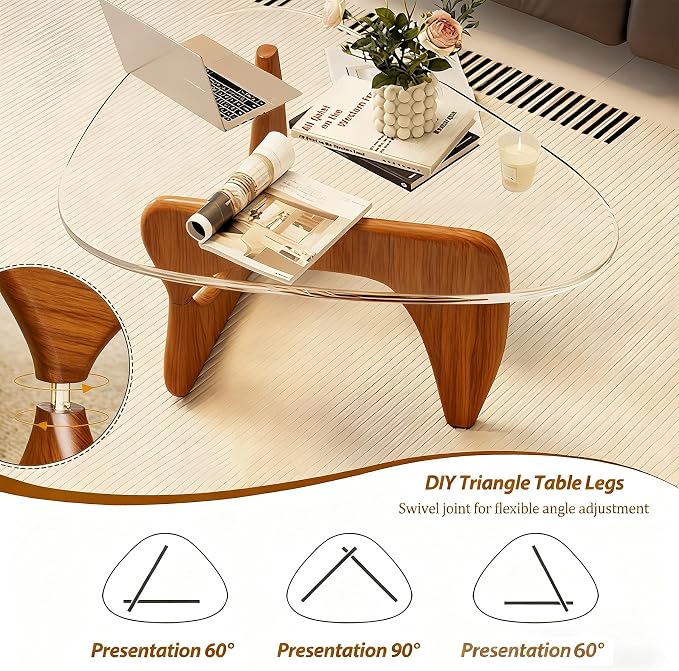 Coffee Table for Living Room, Mid Century Modern Coffee Table - Image 3