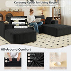 95" Cloud Sectional Couch U-Shaped Chaise - Image 4