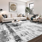 Rugflix 8x10 Area Rugs for Living Room, Washable Grey Large Rug | Machine - Image 7