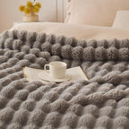 COOVA Faux Fur Throw Blanket for Couch, Cozy Soft and Fuzzy Plush Rabbit Fur - Image 2