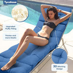 Outdoor Chaise Lounge Chair Cushion Waterproof 74.4 x 22 x 4.7 Inches Lounge - Image 2