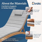 Quilted Chaise Lounge Outdoor Patio Furniture Cushions | Water-Resistant Patio - Image 4