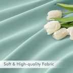 MIULEE Aqua Back Tab Blackout Curtains 52x90 Inch Long 2 Panels Set | Rod - Image 6