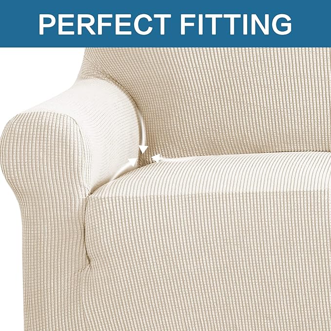H.VERSAILTEX Stretch Couch Cover Loveseat Covers - Image 5