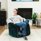 Big Joe Milano Bean Bag Chair for Kids, Ultra-Soft Emerald Plushie Polyester - Image 4