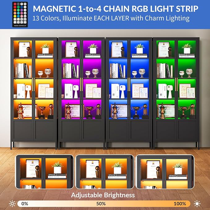5-Tier Glass Display Cabinet - Image 2