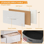 DUMOS Dresser for Bedroom, 4 Storage Drawers, Tall Fabric Closet Chests - Image 5