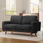 Vesgantti 68" Loveseat Sofa Black, Comfy Corduroy Couch - Image 6