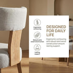 VESCASA Upholstered Farmhouse Dining Chairs - Image 4