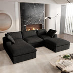 Cloud Modular Sectional Sofa Couch, 120.45" U Shaped Convertible Couches - Image 3