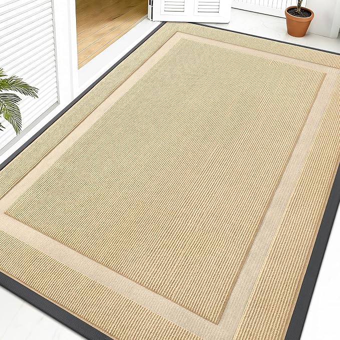OLANLY Front Door Mat Outside 59x40, All-Season Heavy-Duty Rubber Doormat | by OLANLY