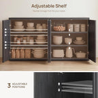 SICOTAS Buffet Cabinet with Storage Accent Sideboard Modern Credenza with Doors - Image 5