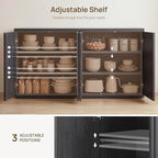 SICOTAS Buffet Cabinet with Storage Accent Sideboard Modern Credenza with Doors - Image 5