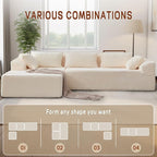Korser 110" L-Shaped Modular Sectional Sofa - Image 4