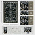 8x10 Area Rugs Living Room: Washable Vintage Rug - Image 2