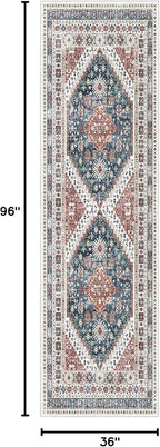 Madane Hallway Runner 3x8, Kitchen Rugs Washable Entry Rug, Soft Low-Pile - Image 2