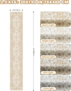 Washable Runner Rug 2.5x16, Non-Slip Long Kitchen Rugs, Cream/Beige | Vintage - Image 2