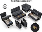 Vipbear 111" Modular Sectional Sleeper Sofa - Image 4