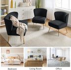 HULALA Home 3 Piece Velvet Living Room Furniture Set, Modern Comfy Upholstered - Image 6