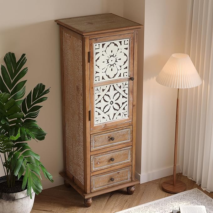 LKTART Solid Wood Accent Storage Cabinet - Image 7